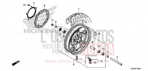 ROUE AVANT NC750JH de 2017